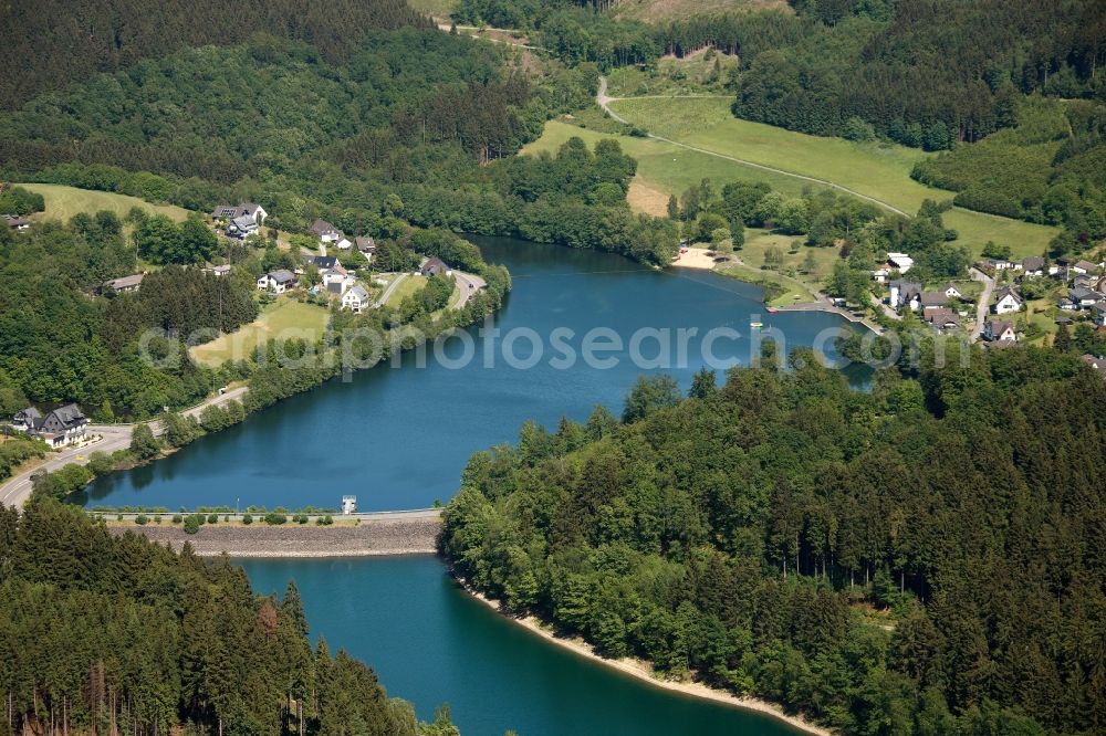 Aerial photograph Gummersbach - View of the Aggertalsperre in Gummersbach in the state of North Rhine-Westphalia