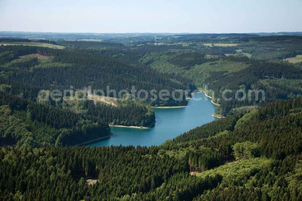 Aerial photograph Gummersbach - View of the Aggertalsperre in Gummersbach in the state of North Rhine-Westphalia