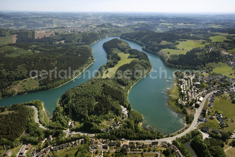 Aerial image Gummersbach - View of the Aggertalsperre in Gummersbach in the state of North Rhine-Westphalia