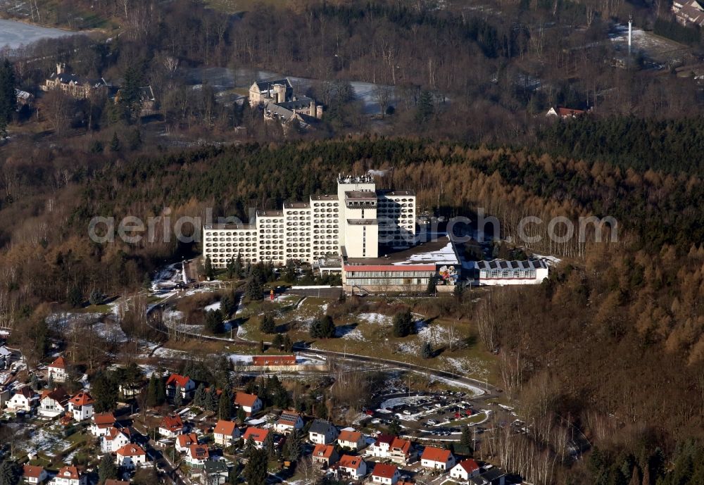 Aerial photograph Friedrichroda - Ahorn mountain hotel on the Reinhardsberg in Friedrichroda in Thuringia