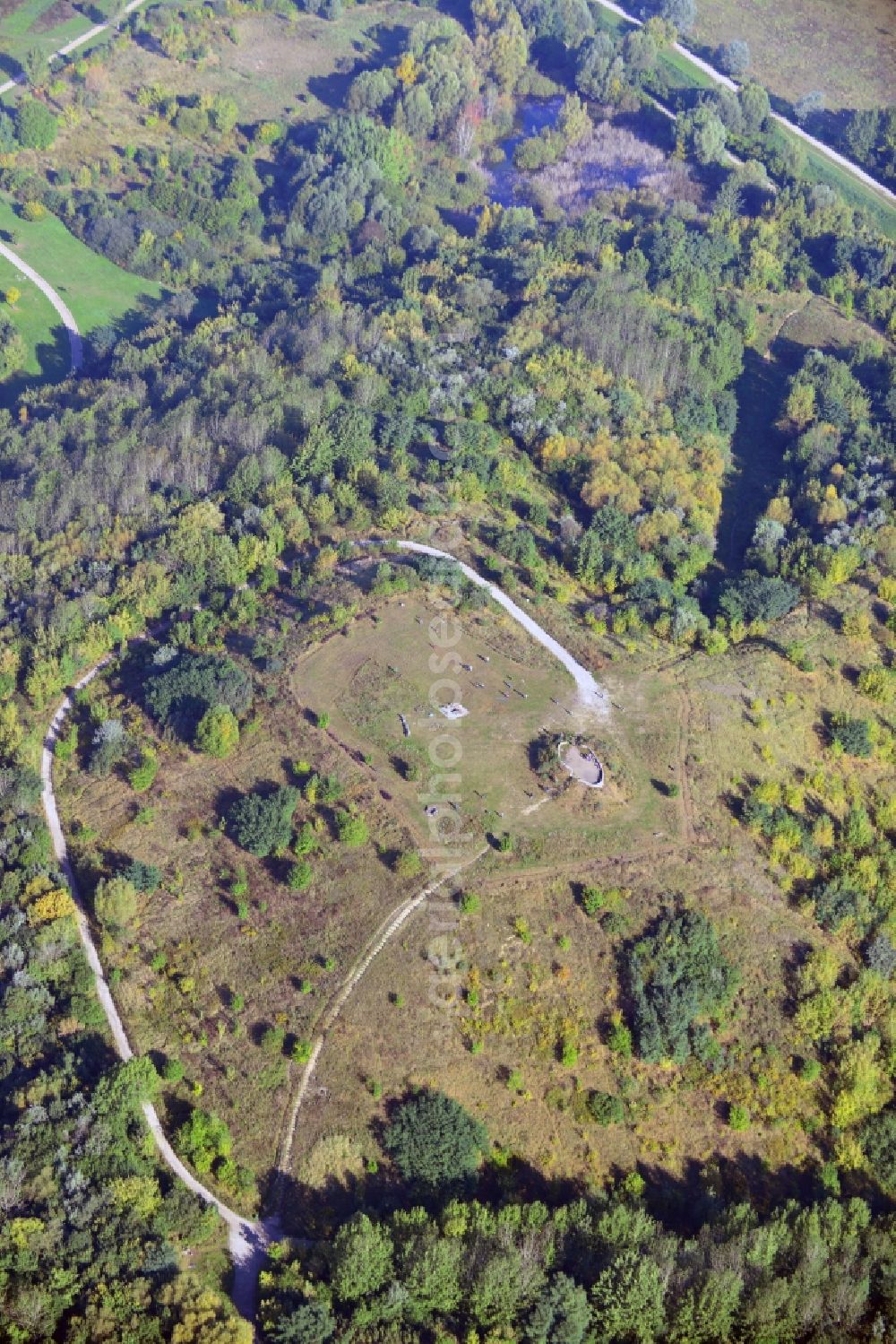 Berlin from the bird's eye view: Ahrensfelder mountains in the borough Marzahn-Hellersdorf of Berlin