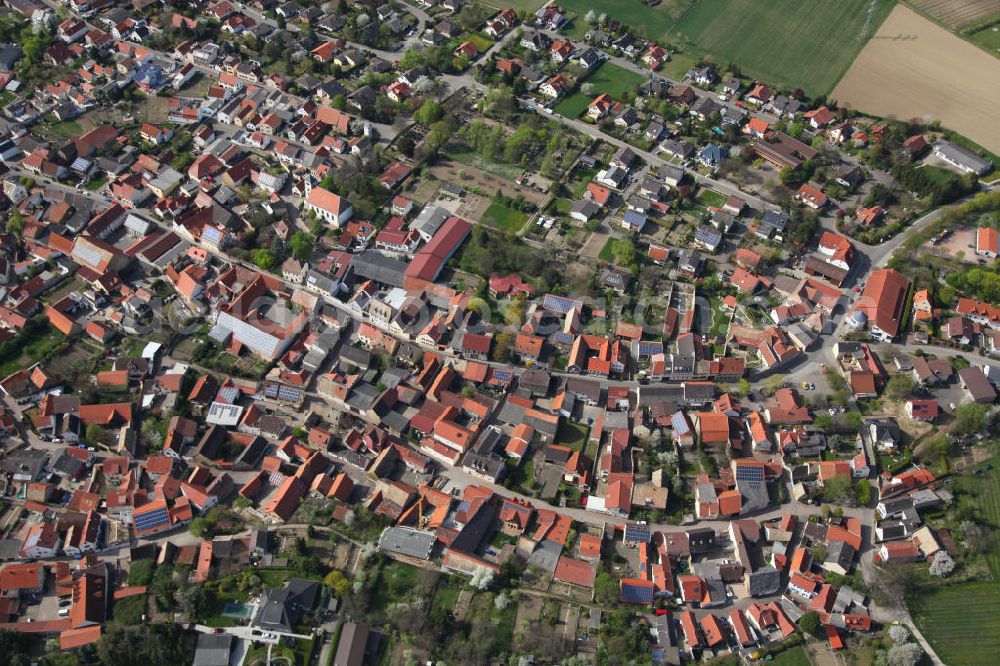 Albig from the bird's eye view: Albig is a municipality in the Alzey-Worms, in Rhineland-Palatinate