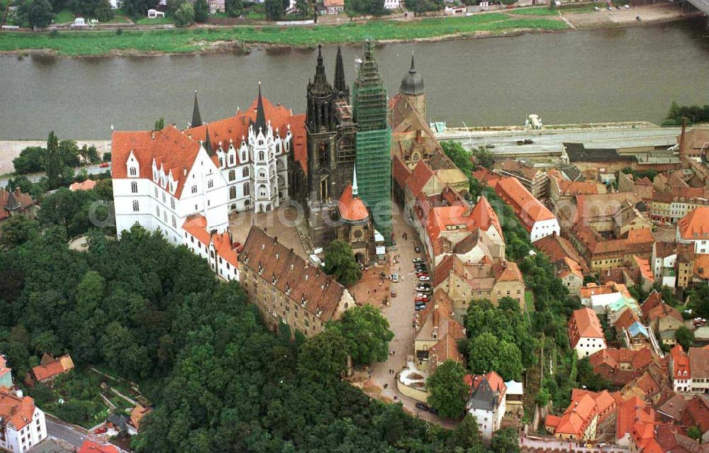 Meißen from the bird's eye view: Albrechtsburg Meißen