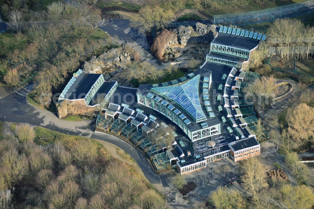 Aerial photograph Berlin - Alfred-Brehm-Haus in the Tierpark in the district Lichtenberg in Berlin