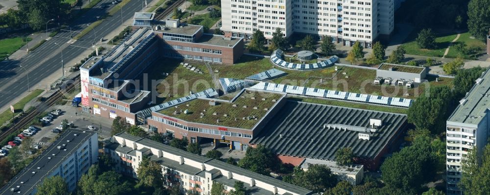 Aerial photograph Berlin - Building of the shopping center Allee-Center Berlin of ECE GmbH on Landsberger Allee in the district Lichtenberg in Berlin, Germany