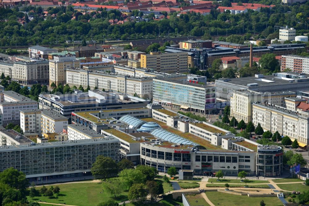 Aerial image Magdeburg OT Altstadt - View of the Allee Center in the district of Altstadt in Magdeburg in the state of Saxony-Anhalt