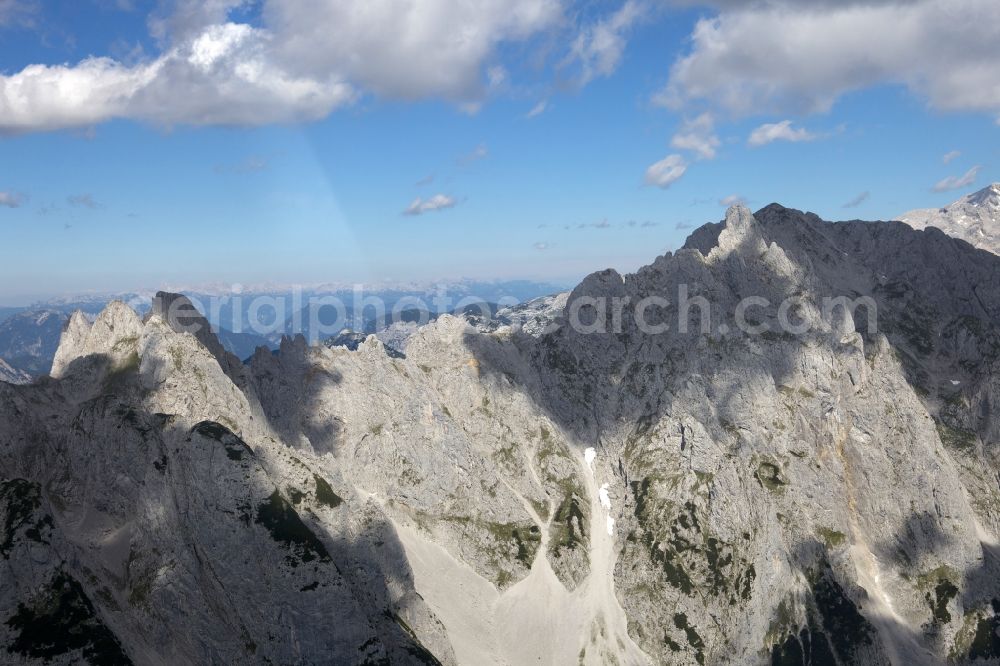 Zell am See from above - View of the Alps near Zell am See in the state Salzburg in Austria