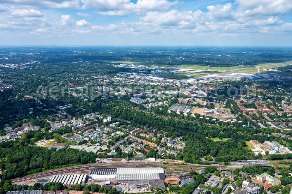 Aerial image Hamburg - Alsterdorf Stadtteil in Hamburg, Deutschland