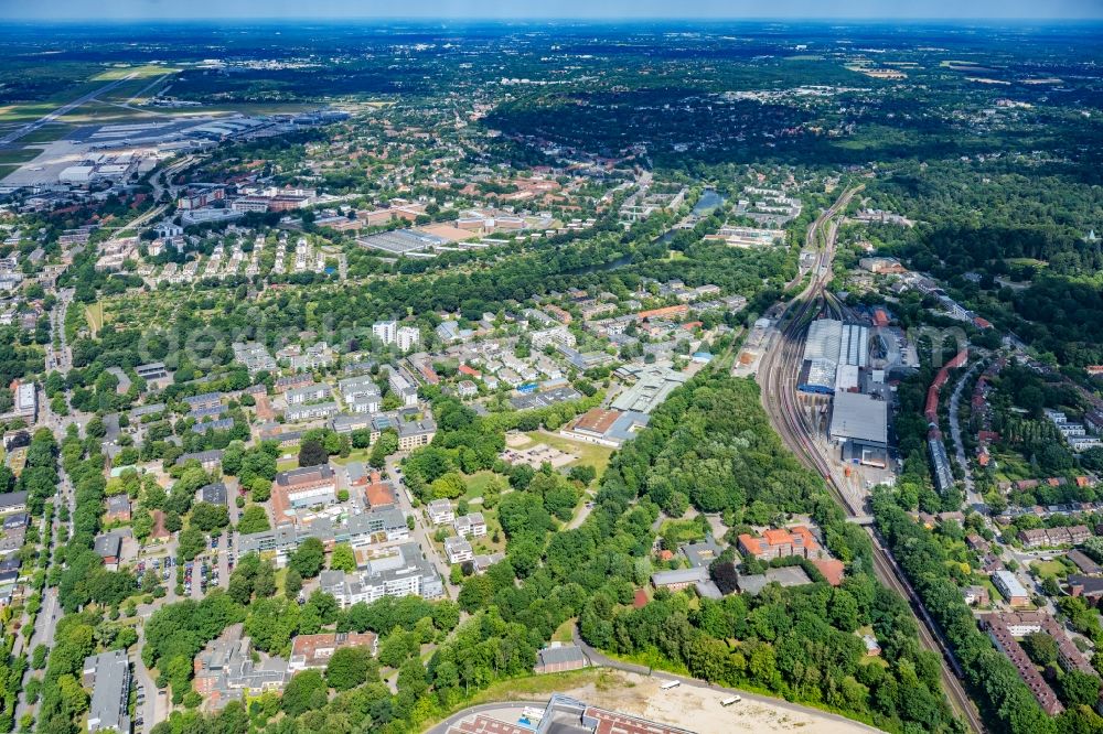 Aerial photograph Hamburg - Alsterdorf Stadtteil in Hamburg, Deutschland