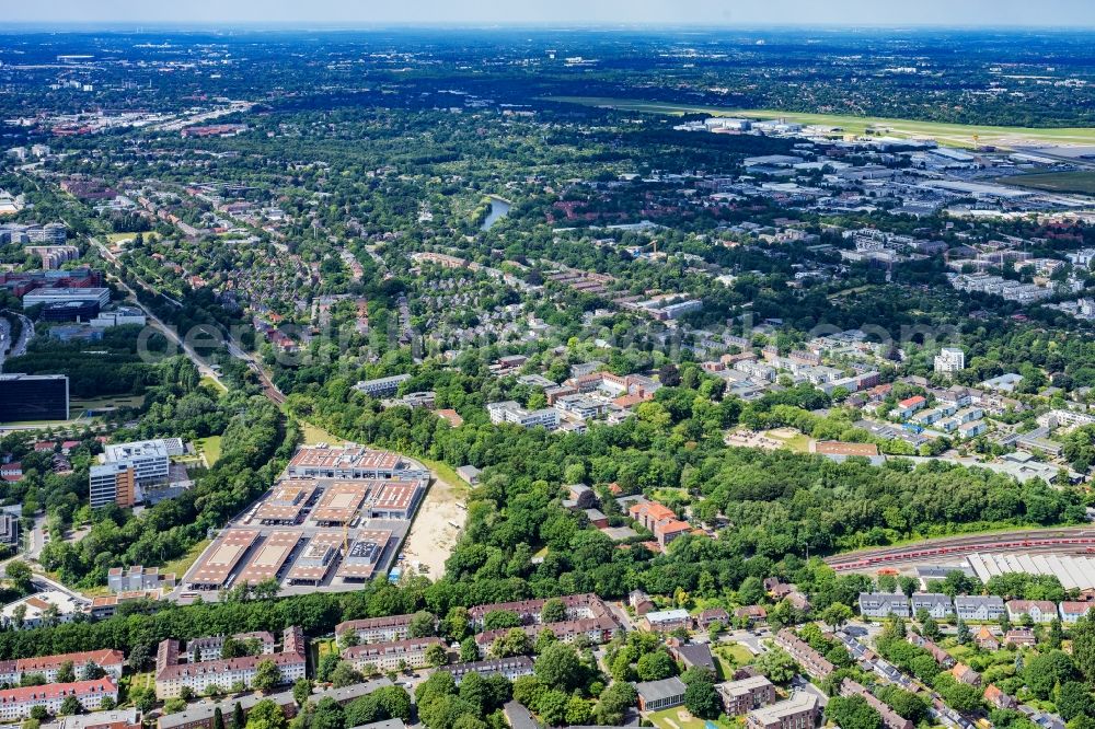 Hamburg from above - Alsterdorf Stadtteil in Hamburg, Deutschland