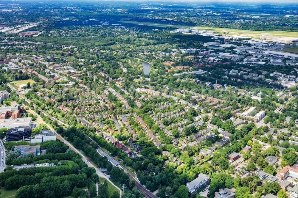 Aerial image Hamburg - Alsterdorf Stadtteil in Hamburg, Deutschland