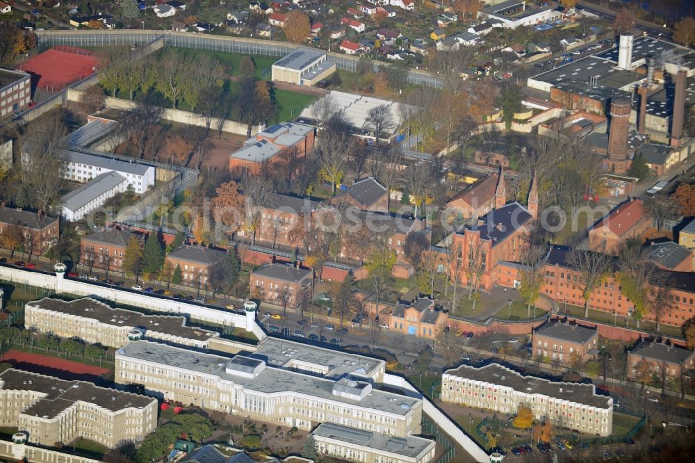 Berlin from above - The prison has six law enforcement and several special areas. It is the largest prison in Germany. It was built as Royal Prison Tegel in 1898