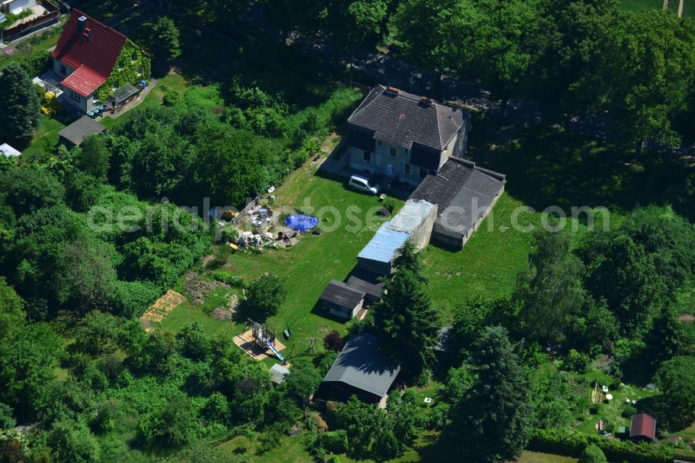 Aerial image Werneuchen - Old Building - Residential House at Berliner Allee on the outskirts of Werneuchen in Brandenburg