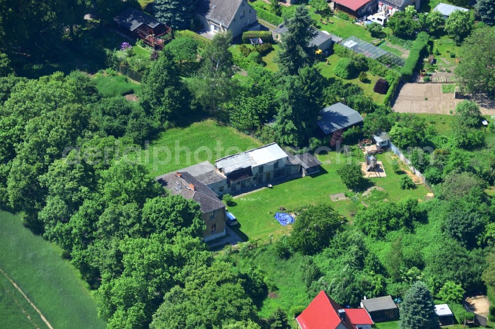 Werneuchen from above - Old Building - Residential House at Berliner Allee on the outskirts of Werneuchen in Brandenburg