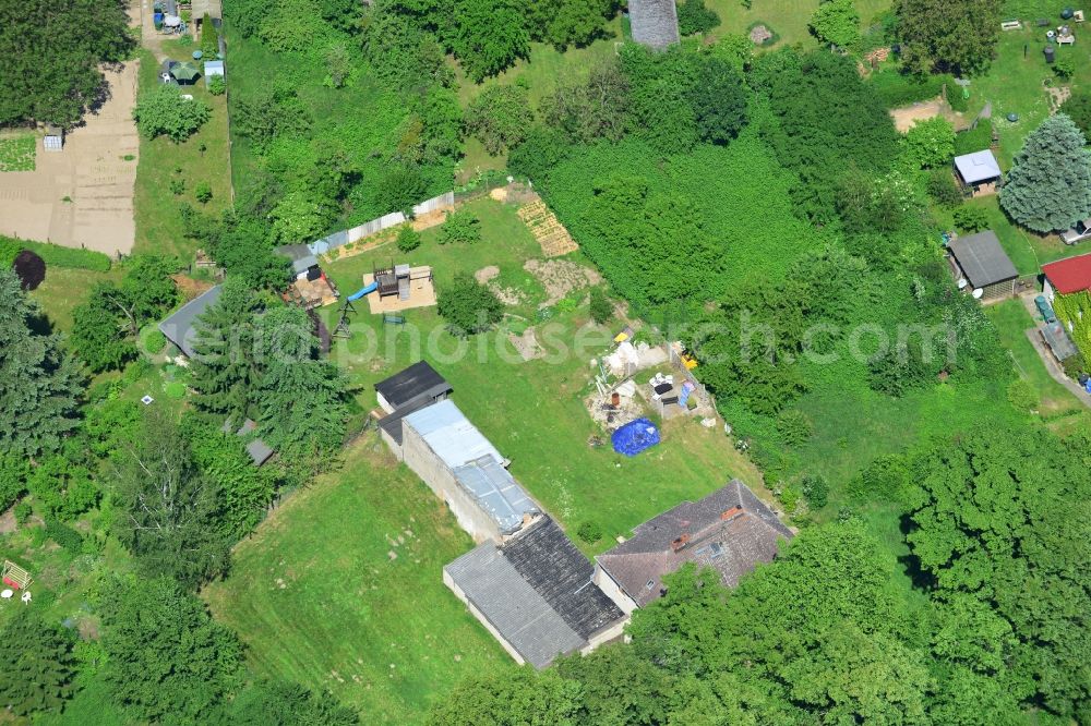 Aerial image Werneuchen - Old Building - Residential House at Berliner Allee on the outskirts of Werneuchen in Brandenburg