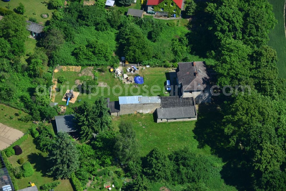 Werneuchen from above - Old Building - Residential House at Berliner Allee on the outskirts of Werneuchen in Brandenburg