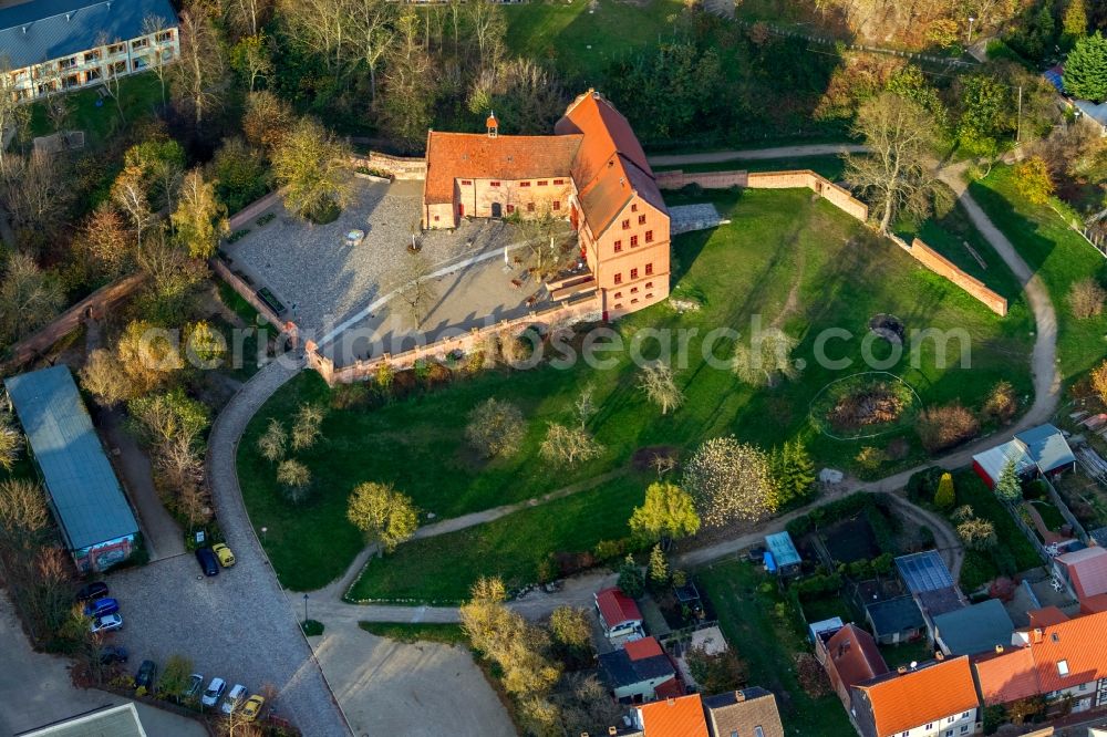 Aerial image Penzlin - View of the old castle in Penzlin in the state Mecklenburg-West Pomerania