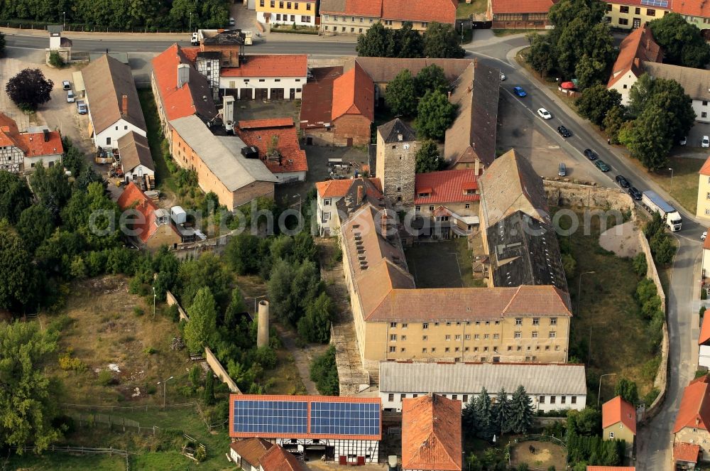 Aerial image Tonna - Old castle in Graefentonna in the state of Thuringia. The building was originally used as a prison