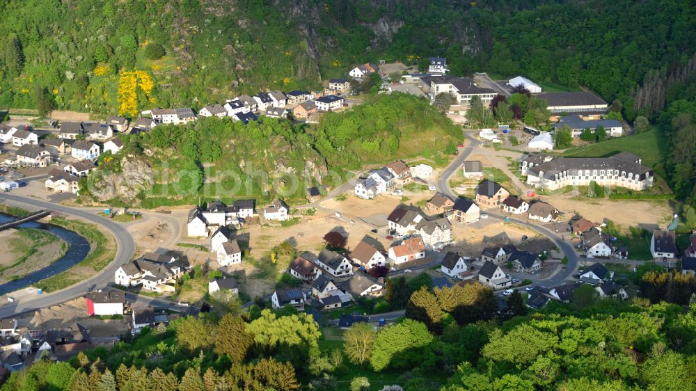 Altenahr from above - Altenburg (Ahr) around ten months after the flood disaster in the Ahr valley this year in the state Rhineland-Palatinate, Germany