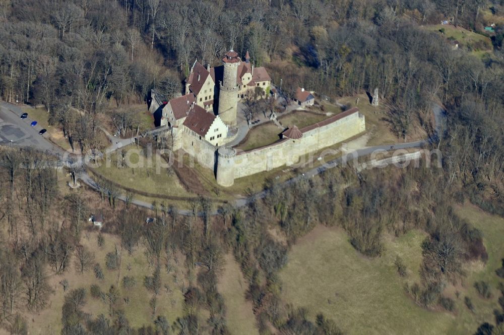 Bamberg from the bird's eye view: View of the castle Altenburg in Bamberg in the state Bavaria