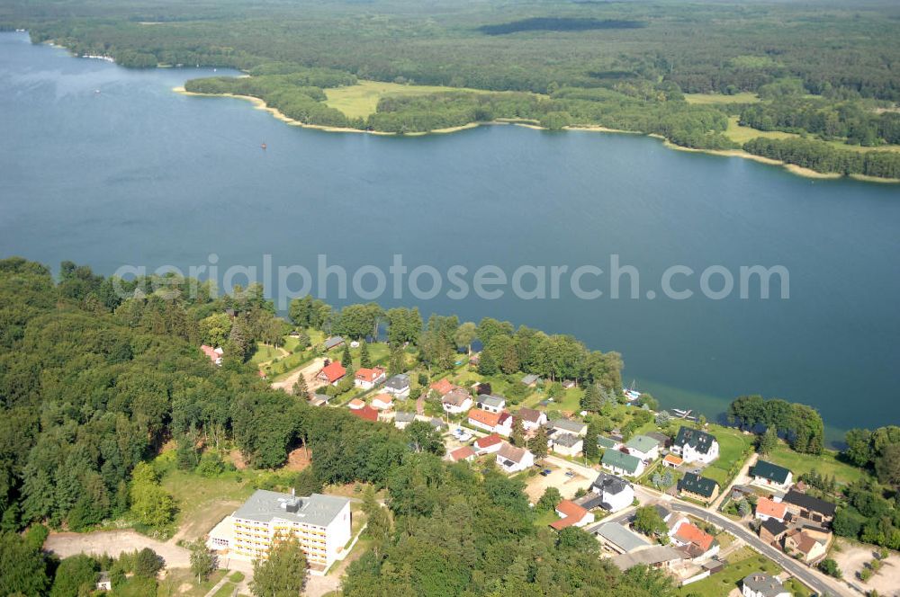 Schorfheide from above - Blick auf den Ortsteil Altenhof von Schorfheide am Werbellinsee im Landkreis Barnim in Brandenburg. Der Werbellinsee liegt im Biosphärenreservat Schorfheide-Chorin und ist der viertgrößte Natursee und der zweittiefste See Brandenburgs. Kontakt: EJB Werbellinsee GmbH, Tel. +49 (0) 333 636 297,