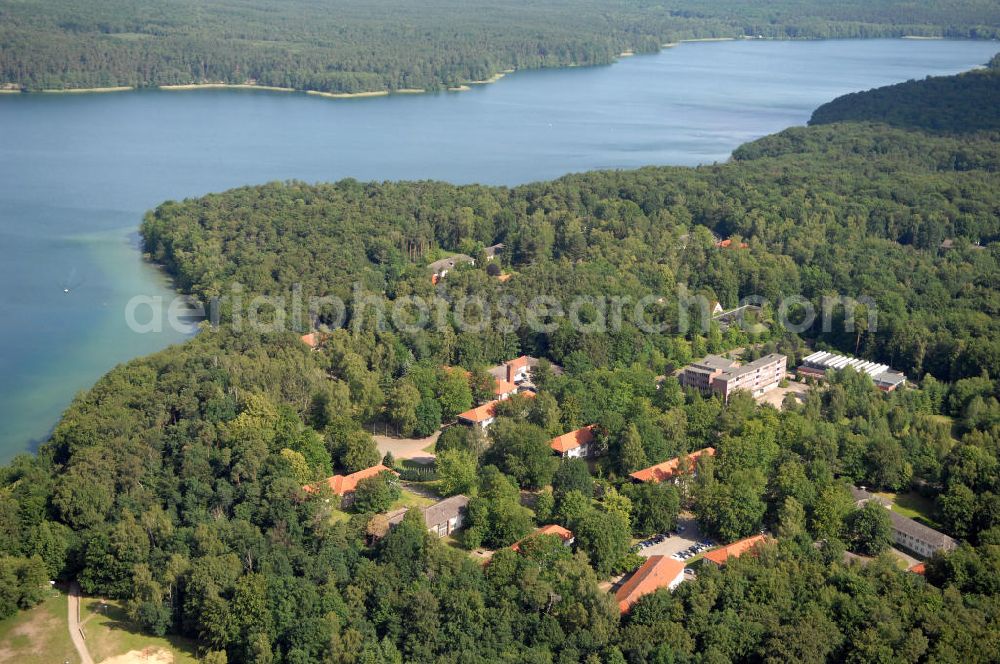 Altenhof from above - Blick auf die Stadt Altenhof am Südufer des Werbellinsee im Biosphärenreservat Schorfheide-Chorin in Brandenburg. Kontakt: