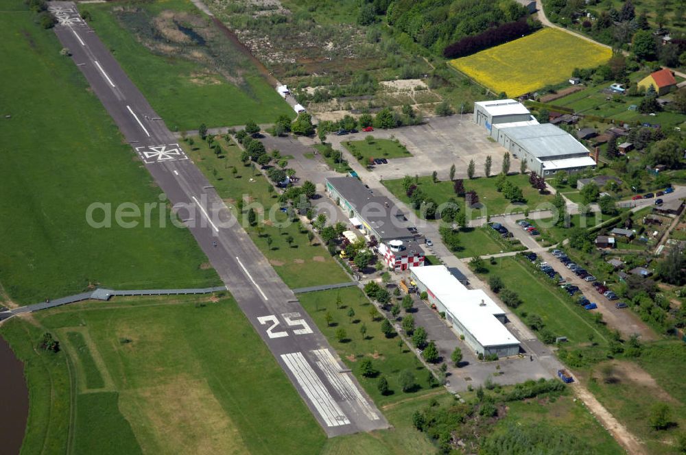 Frankfurt am Main from above - The old airfield resp. the former airbase in Frankfurt-Bonames in Hesse became renaturated. Today it serves as a amenity