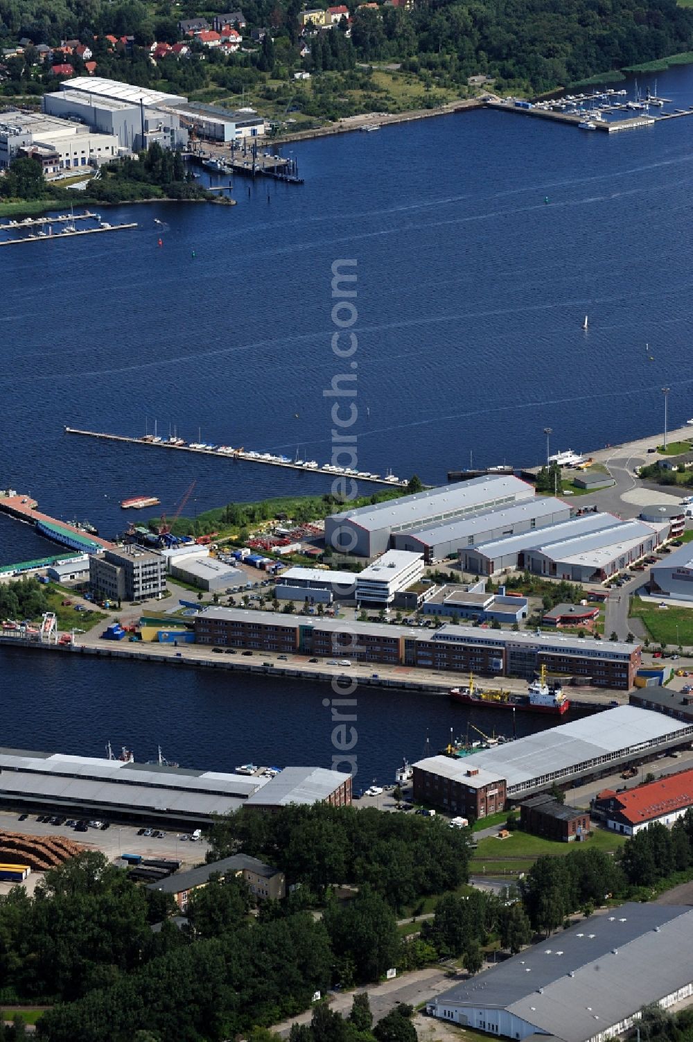 Aerial photograph Rostock - View of Alter Hafen Süd in Rostock in the state Mecklenburg-Western Pomerania