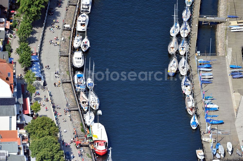 Rostock / Warnemünde from above - View of the Alter Strom in Warnemünde in Mecklenburg Western Pomerania