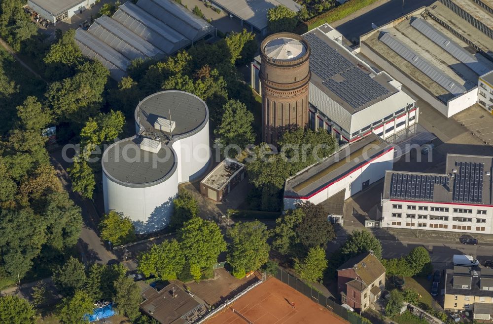 Aerial photograph Mönchengladbach - Old Water Tower on Dahler Kirchweg in Moenchengladbach in the Lower Rhine in North Rhine-Westphalia