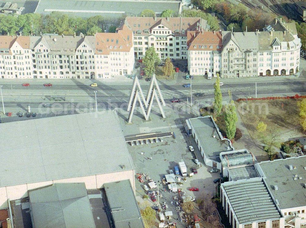 Leipzig - from the bird's eye view: Altes Messegelände in Leipzig.