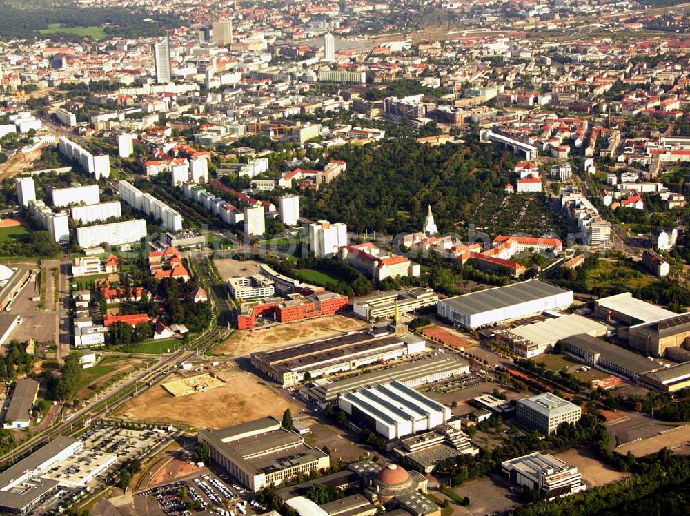 Leipzig from the bird's eye view: 27.08.2005 Leipzig; Altes Messegelände in Leipzig. Altes Messegelände, Prager Str.200 , 04103 Leipzig