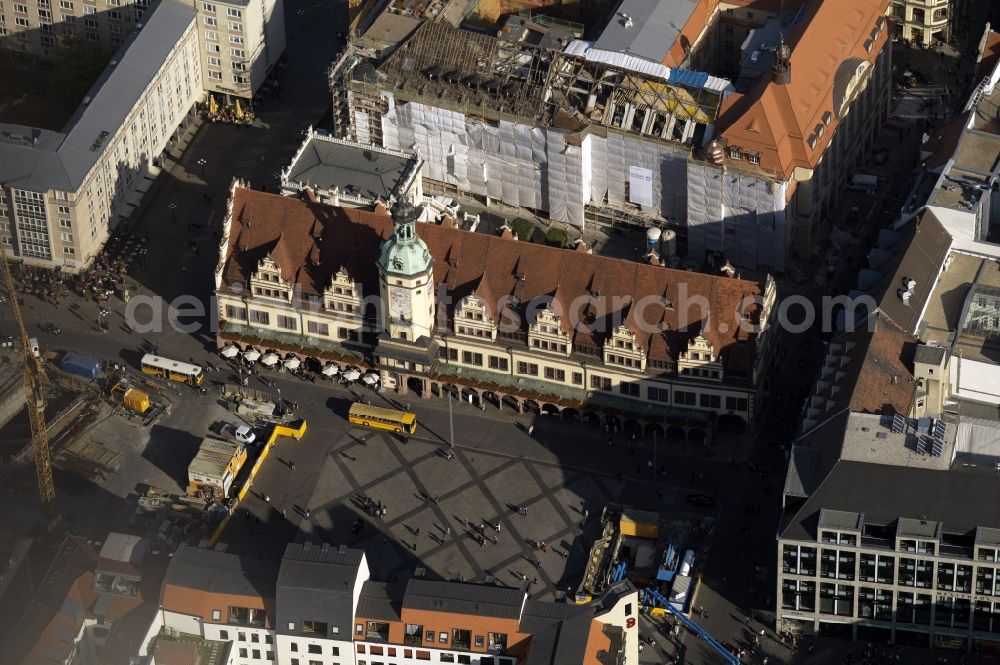 Aerial photograph Leipzig - Old Town Hall in Leipzig in the state Saxony