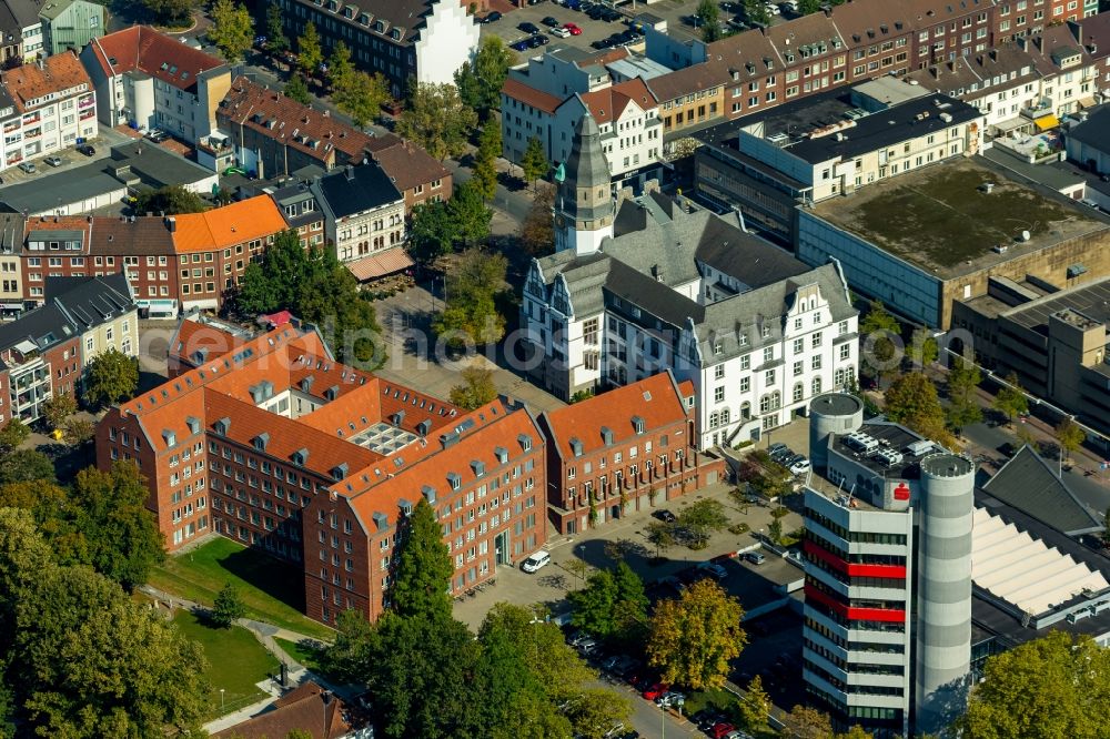 Gladbeck from above - Old Town Hall and Town Hall in Gladbeck in the state of North Rhine-Westphalia