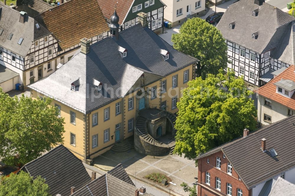 Aerial image Rüthen - Old City Hall Ruethen in the Sauerland region of North Rhine-Westphalia