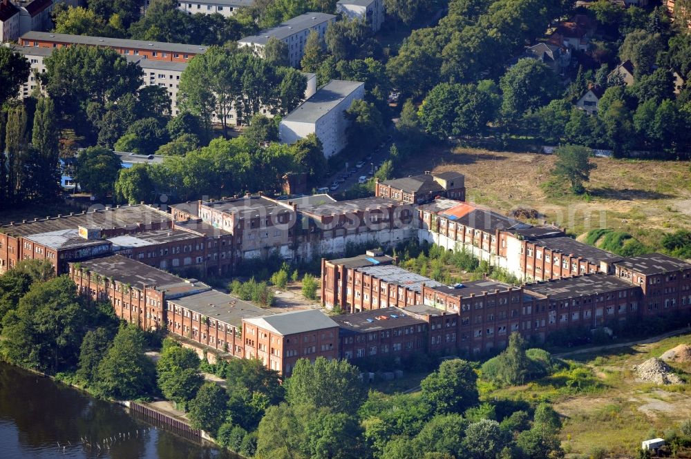 Berlin from the bird's eye view: View of old Rewatex AG construction in Koepenick in Berlin