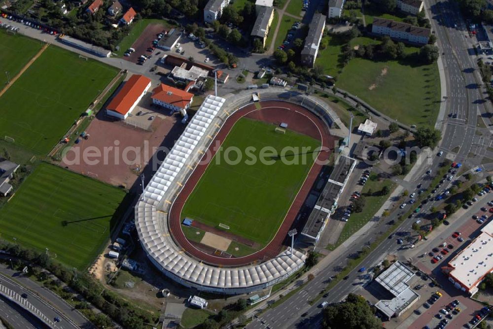 Aerial image Wolfsburg - View the old stadium VfL Wolfsburg in Lower Saxony