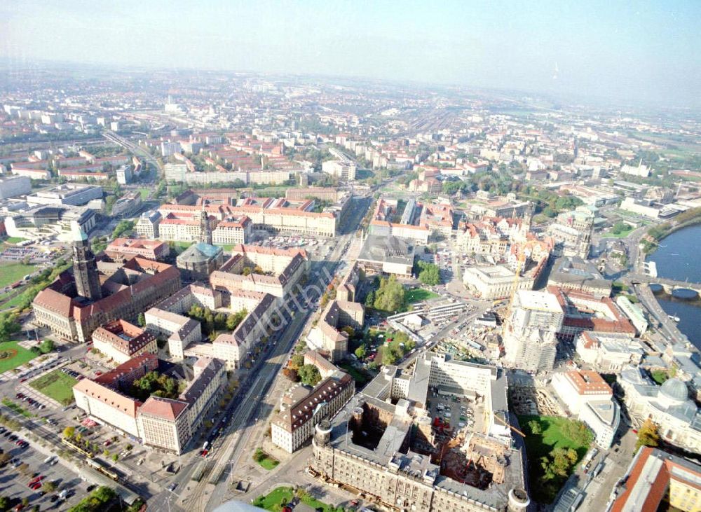 Aerial image Dresden - Altmarkt-Galerie der ECE in der Dresdner Innenstadt.