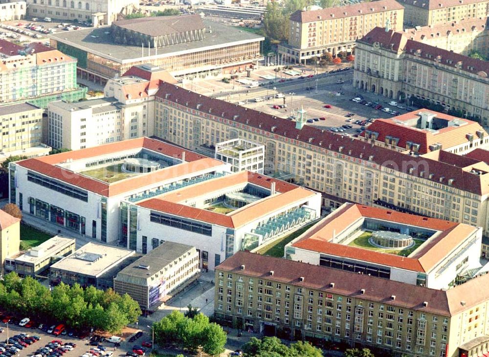 Aerial photograph Dresden - Altmarkt-Galerie der ECE in der Dresdner Innenstadt.