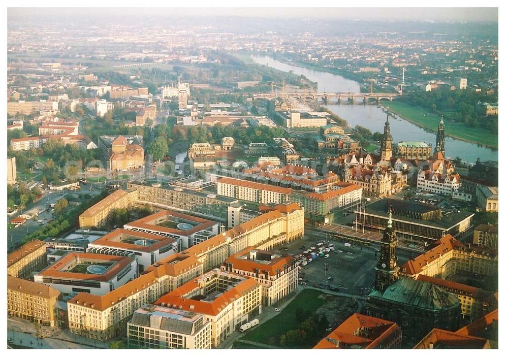 Dresden from above - Altmarkt-Galerie der ECE in der Dresdner Innenstadt.