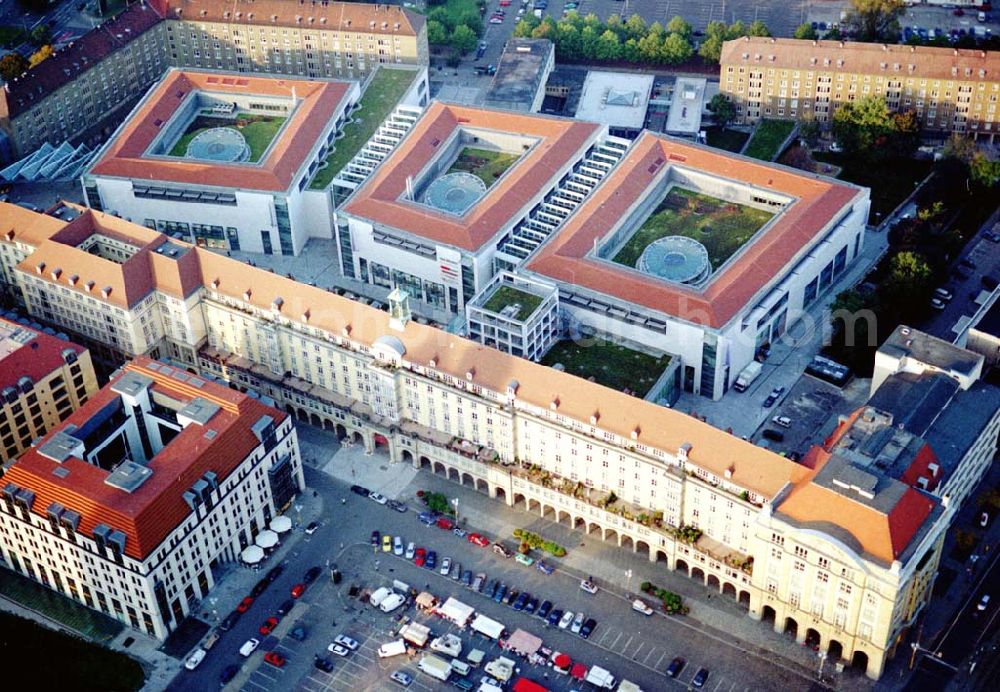 Aerial image Dresden - Altmarkt-Galerie der ECE in der Dresdner Innenstadt.