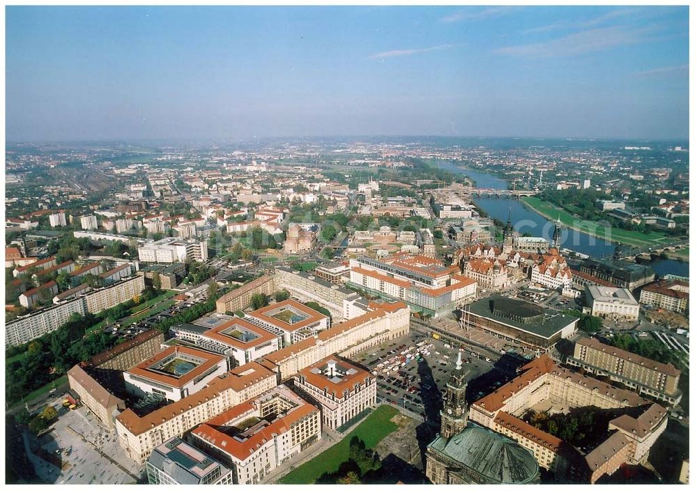 Aerial image Dresden - Altmarkt-Galerie der ECE in der Dresdner Innenstadt.