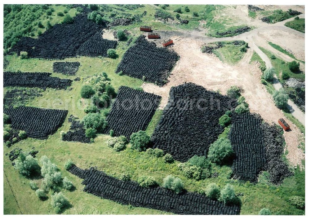 Bad Frankenhausen / Thüringen from above - Altreifendeponie bei Bad Frankenhausen.