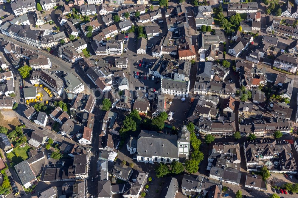 Attendorn from the bird's eye view: View of the historic centre of Attendorn in the state North Rhine-Westphalia