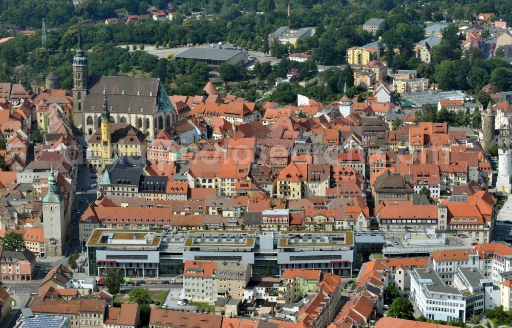 Aerial photograph Bautzen - View of the historical centre of Bautzen in the state Saxony