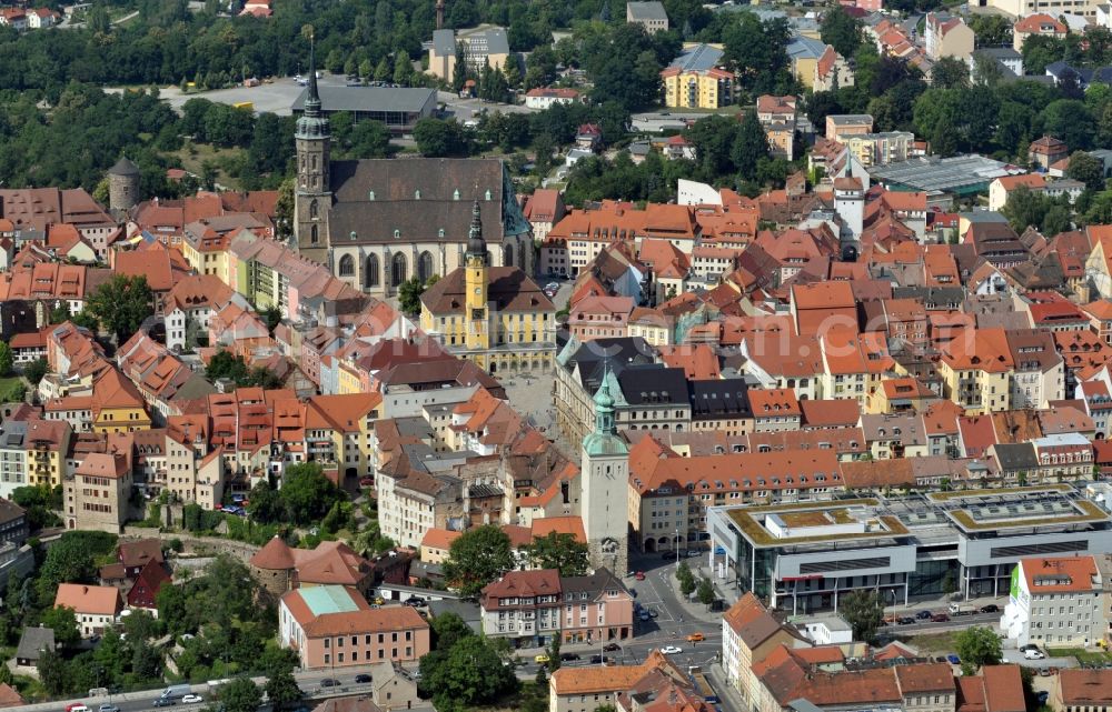 Aerial image Bautzen - View of the historical centre of Bautzen in the state Saxony