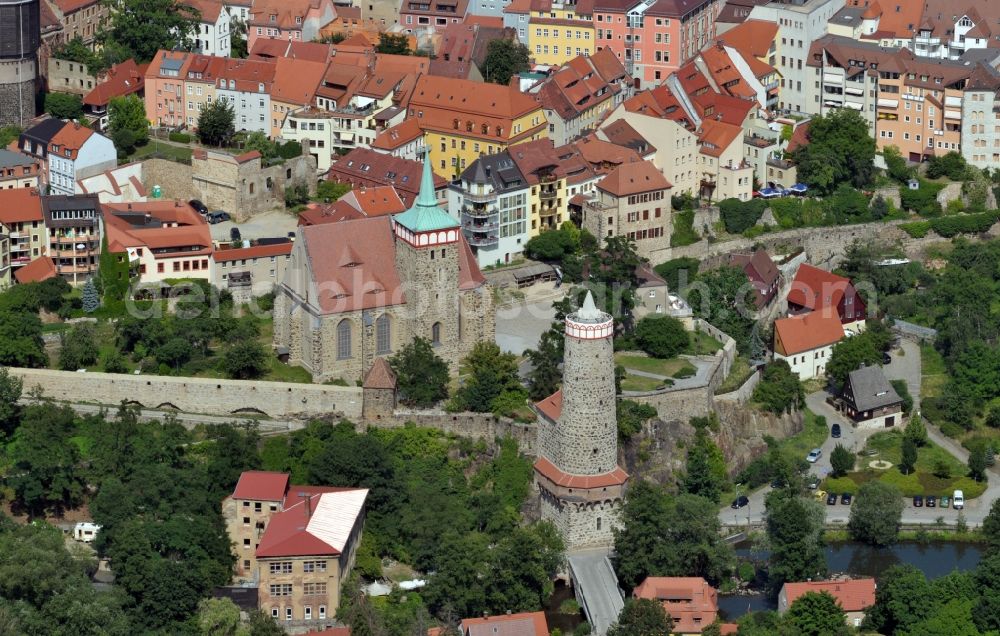 Bautzen from the bird's eye view: View of the historical centre of Bautzen in the state Saxony