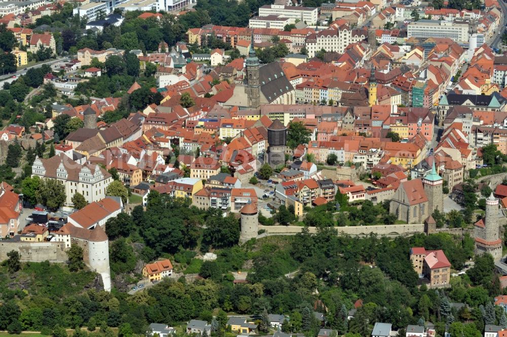 Aerial photograph Bautzen - View of the historical centre of Bautzen in the state Saxony