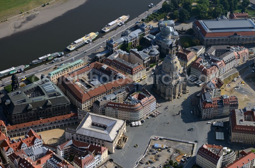Aerial photograph Dresden - View of the historic city in Dresden in the state Saxony