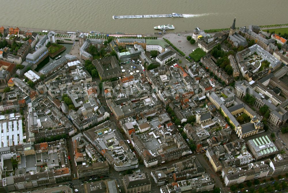 Aerial photograph Düsseldorf - Blick auf die Altstadt von Düsseldorf.